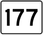 State Route 177 marker