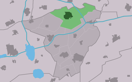 Lokaasje Bûtenpost (grien) yn 'e gemeente Achtkarspelen