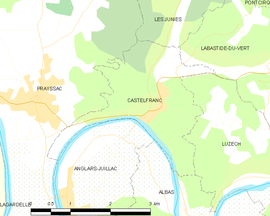 Mapa obce Castelfranc