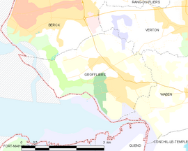 Mapa obce Groffliers