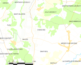 Mapa obce Chenôves