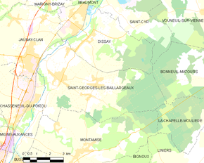 Poziția localității Saint-Georges-lès-Baillargeaux