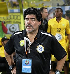 Maradona at 2012 GCC Champions League final.JPG