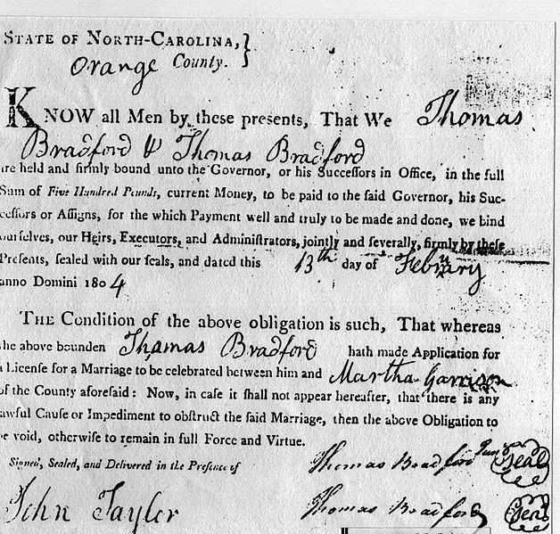 File:Marriage bond, North Carolina, Feb 1804.jpg