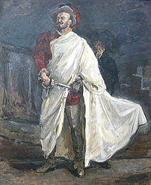 Don Juan in Mozart's opera Don Giovanni, a painting by Max Slevogt Max Slevogt Francisco d'Andrade as Don Giovanni.jpg