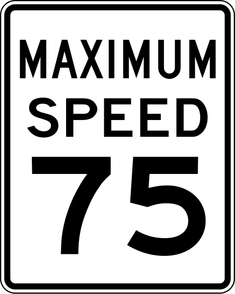 File:Maximum Speed 75 sign.svg