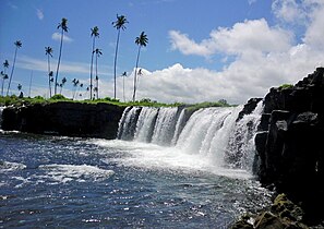 Mu Pagoa Falls na ilha de Sawaii