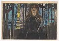 Sommernacht. Die Stimme (1896), Holzschnitt, 37,6 × 55,7 cm, Munch-Museum Oslo