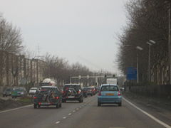 N2: als stadstraverse van Maastricht (tegenwoordig ligt de weg in een tunnel)