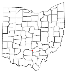 Location of Laurelville, Ohio