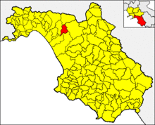 Localisation de Olevano sul Tusciano