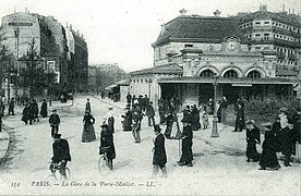 La gare au début du XXe siècle, du temps de la ligne d'Auteuil.