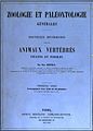 Titelseite von Zoologie et Paléontologie générales: Nouvelles Recherches sur les animaux vertébrés vivants et fossiles