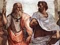 Рафаель Санті. Аристотель та Платон, фрагмент фрески в Ватикані.