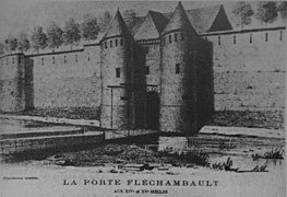 La porte Flécheambault d'après A. Moreau.