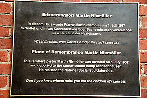 image: RemembranceMartinNiemoeller.Berlin-Dahl...