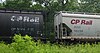 Reporting marks on two Canadian Pacific covered hoppers