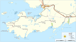 Rhu peninsula features map