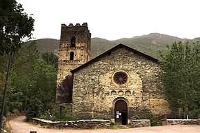 Igreja paroquial românica de Santa Maria, em Ribera de Cardós, a maior povoação do município