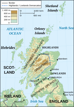 Az Északnyugati-felföld Skócia térképén „Northwest Highlands” néven van feltüntetve