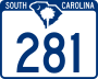 South Carolina Highway 281 marker