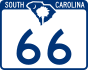 South Carolina Highway 66 marker