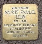 Stolperstein für Maurits Emanuel Leuw