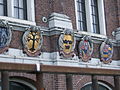 Heraldic shields of the Water Board members of Gemeenlandshuis Zwanenburg in 1646, the year that the Water Board built this house for board meetings.