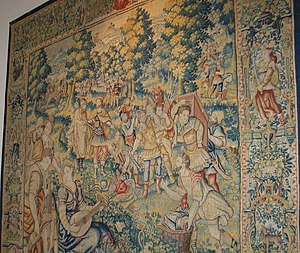 English: Detail of tapestry from 1600; copy of...