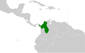 Distribución geográfica del batará negro.