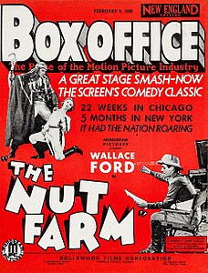 Capa da revista "Boxoffice", de 2 de fevereiro de 1935, com destaque para The Nut Farm