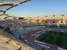 Das Stadion während der Renovierungsarbeiten auf der Gegentribüne (SSC Bari – AZ Picerno, Februar 2020)