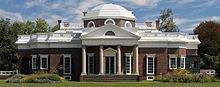 Thomas Jefferson's Monticello, hundreds of enslaved worked here to support Jefferson's projects Thomas Jefferson's Monticello (cropped).JPG