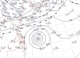 Тайфун Офелия 1960 surface map.png