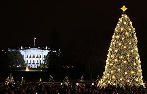 The U.S. National Christmas Tree shines bright...
