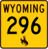 Wyoming Highway 296 signo