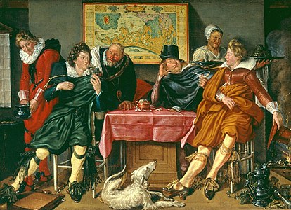 Alegre compañía,[4]​ hacia 1620 Museo Boijmans van Beuningen, Róterdam