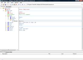 Скриншот программы XML Notepad