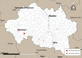 Carte des communes avec sites Seveso