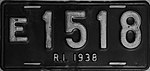 Номерной знак Род-Айленда 1938 года. JPG