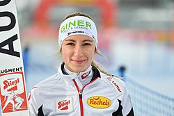 Annalena Slamik Seefeldin maailmancupkilpailuissa tammikuussa 2023.