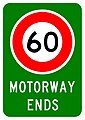 (A41-4) Motorway Ends (60 km/h speed limit)