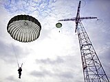 A parachute training tower at Fort Benning in the United States