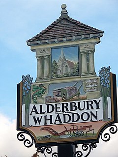 Знак деревни Олдербери и Уадден - geograph.org.uk - 928879.jpg