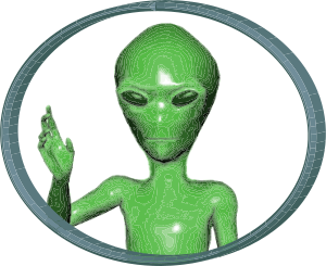 Alien hello icon