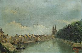 Vue du port de Quimper (1878, collection privée)