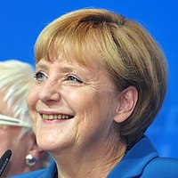 Angela Merkel 2013 bei der Verkündung der Wahlergebnisse