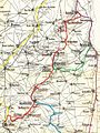 Diverse Bahnstrecken in Rheinhessen auf Karte von 1896 ergänzt