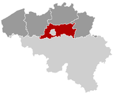 Lokasi Brabant Flandria di Belgia