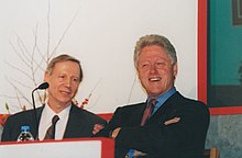 Anthony Giddens and President Clinton, two Third Way proponents Bill Clinton with Professor Anthony Giddens (Joint Chair), 2001.jpg